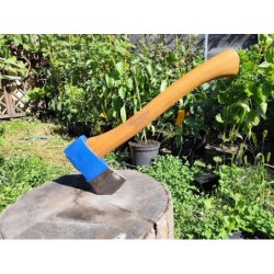 Mała siekierka szwedzka Hult Bruks 0,6kg na trzonku Smedsberga 39cm skórzana cholewa