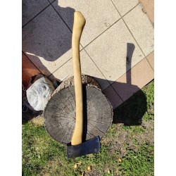 Stara siekiera szwedzka Trzy Korony Kölefors Bruk z 1942 roku 1kg 65cm wojskowa